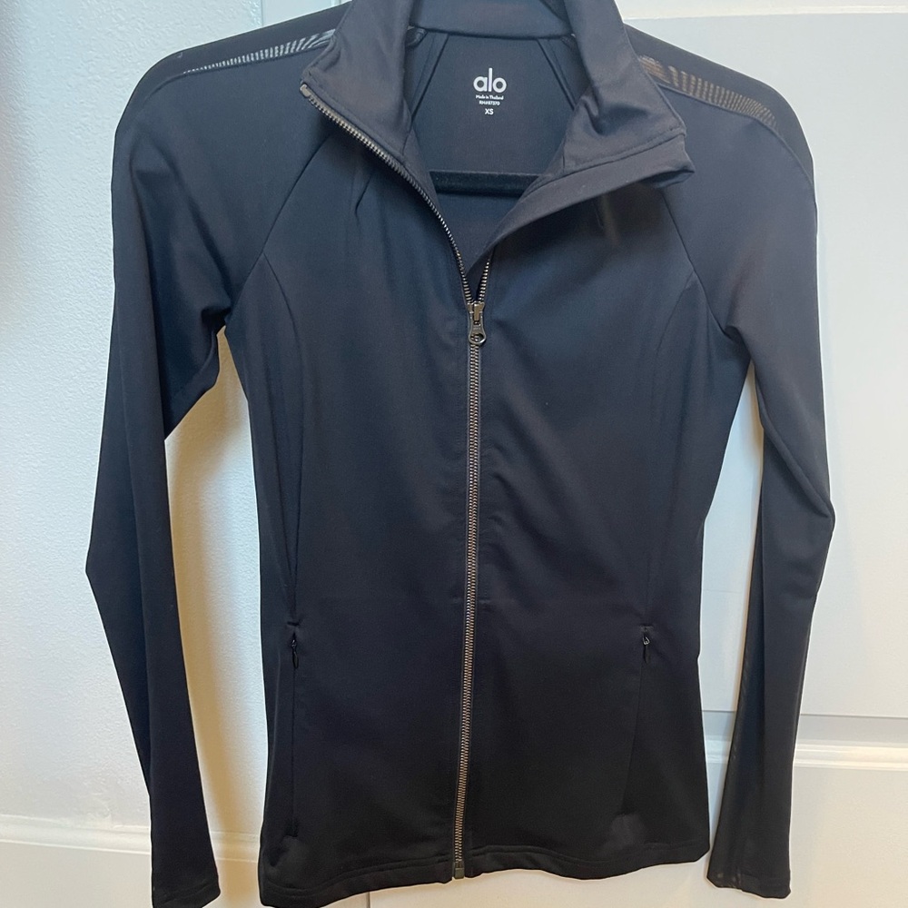 Alo Black Full-Zip Jacket Size XS
